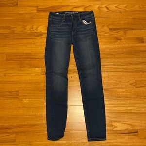 American Eagle Blue Skinny Jeans 6 Long
